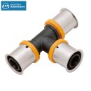 KAN-therm Pressfitting, T-Stück, PPSU, universelle Presskontur, kalt biegbar, 32mm