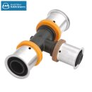 KAN-therm Pressfitting, T-Stück reduziert, PPSU, universelle Presskontur, kalt biegbar, 20x16x16mm