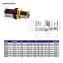 KAN-therm Pressfitting, Kupplung reduziert, 25 x 16mm, PPSU, kalt biegbar, universeller Einsatz