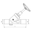 MS KFR-Ventil, Press, Steck- und Lötanschluss ohne Entleerung, A: 28mm x I: 22mm