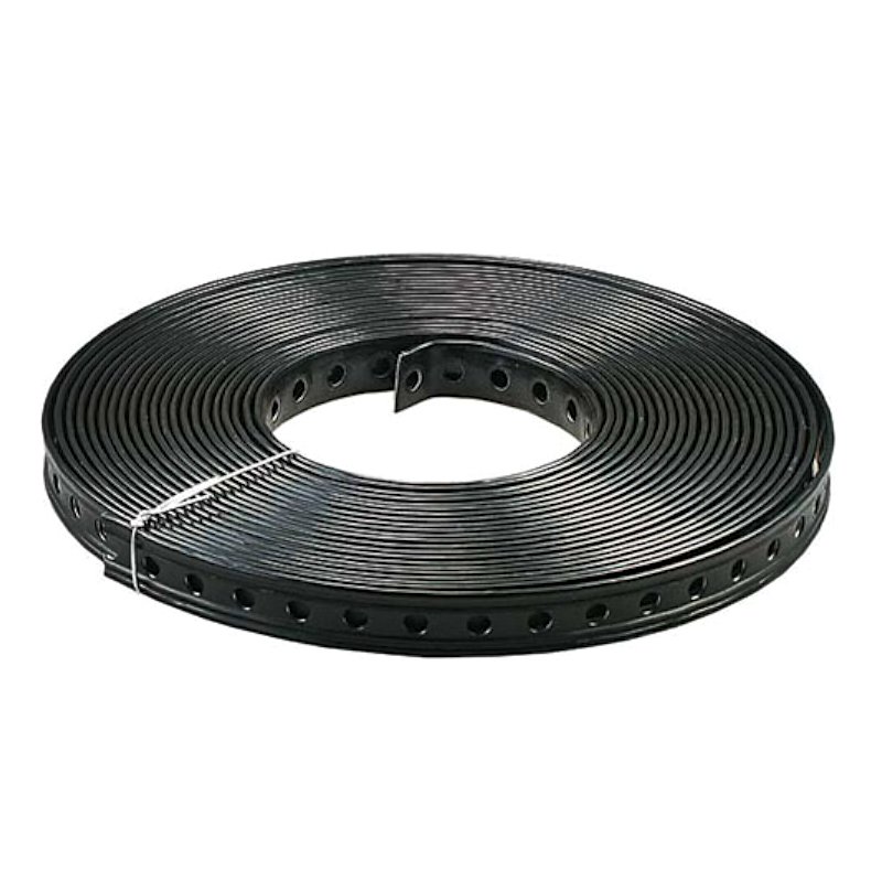 ULITH Montagelochband, Lochband 19mm x 10m, kunststoffummantelt, schwarz :  : Baumarkt