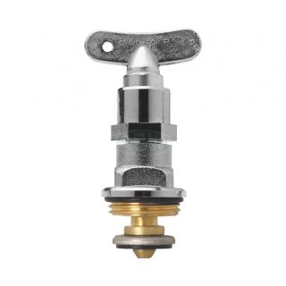 Auslaufventil Steckschlüssel-Oberteil 1/2" Messing verchromt inkl. Schlüssel