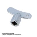 Auslaufventil Steckschlüssel-Oberteil 1/2" Messing verchromt inkl. Schlüssel