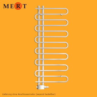 MERT Design Badheizkörper "TERSSE" 60 x140 cm, weiß, Mittelanschluss