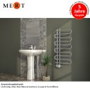 MERT Design Badheizkörper "TERSSE" 50 x100 cm, chrom, Mittelanschluss