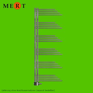 MERT Design Badheizkörper "BELLUNA" 50 x100 cm, chrom, Mittelanschluss, asymmetrische Form