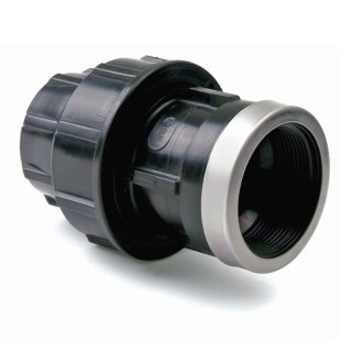 PE Rohr Anschlussverschraubung, 32mm x 1" IG, DVGW, PN16