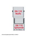 AIRFIT Universal Steckmuffe PLUS DN110 x DN110, für Ton-, SML-, HT-Rohr