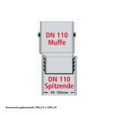 AIRFIT Universal Steckmuffe PLUS DN75 x DN75, für Ton-, SML-, HT-Rohr