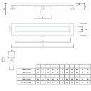 MERT Duschrinne "Square" mit Edelstahlrost, 300mm, höhenverstellbar, barrierefrei