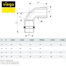 VIEGA Sanpress Bogen 90° mit SC-Contur, I/AG, Rotguss, 18-35mm, Modell 2214