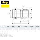 VIEGA Sanpress Übergangsstück mit SC-Contur, I/AG, Rotguss, Modell 2211