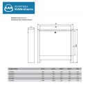 KAN-therm Aufputz-Verteilerschrank 850mm inkl. Edelstahlverteiler 11 HK, Profilrohr 1" IG