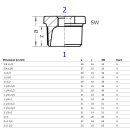 Temperguss Reduzierstück I/A, 1 1/4" x 3/4", Reduktionsnippel, Nr. 241-II