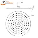 Design Regendusche Metall Kopfbrause oval 300 x 200mm extra flach, VANEDA M+