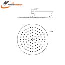 Design Regendusche Metall Kopfbrause Ø 500mm extra flach, VANEDA M+