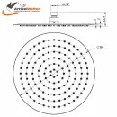 Design Regendusche Metall Kopfbrause Ø 500mm extra flach, VANEDA M+
