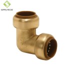 Steckfitting Messing 90° Winkel 18mm 2x Steck, Seppelfricke Tectite