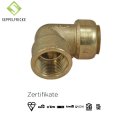 Steckfitting Messing 90° Winkel IG x Steck, 15mm x 1/2", Tectite T090G