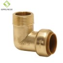 Steckfitting Messing 90° Winkel AG x Steck, 22mm x...