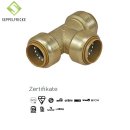 Steckfitting Messing T-Stück, 18x18x18mm, gleich, Tectite T130