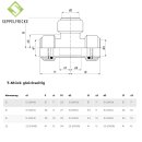 Steckfitting Messing T-Stück, 18x18x18mm, gleich, Tectite T130
