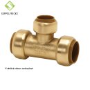 Steckfitting Messing T-Stück, 22x15x22mm, reduziert, Tectite T130