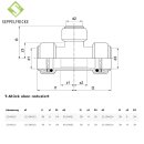 Steckfitting Messing T-Stück, 22x15x22mm, reduziert, Tectite T130