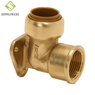 Steckfitting Messing Deckenwinkel 90 Grad Steck x IG, 22mm x 3/4", Tectite T471G
