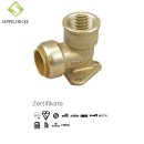 Steckfitting Messing Deckenwinkel 90 Grad Steck x IG, 22mm x 3/4", Tectite T471G