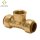 Steckfitting Messing T-Stück, Steck x IG x Steck, 15mm x 1/2", Tectite T130G