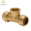 Steckfitting Messing T-Stück, Steck x IG x Steck,...