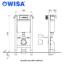 WISA XT WC-Element Vorwandelement Trockenbau Betätigung von oben/vorn Höhe 830mm