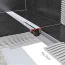 EasyDrain ESS Duschrinne 120cm R-LINE für wandnahe Montage Edelstahl kürzbar