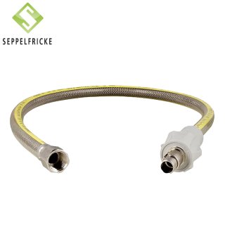 SEPPELFRICKE Gas Sicherheits-Allgasschlauch 200cm, Edelstahl, für Erdgas