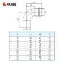 FRABO Pressfitting Kupfer Pressbogen 90° I/A 12-54mm, Gas Wasser, V Kontur