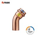 FRABO Pressfitting Kupfer Pressbogen 45° I/A 12-54mm, Gas Wasser, V Kontur