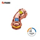 FRABO Pressfitting Kupfer Pressbogen 45° I/I 12-54mm, Gas Wasser, V Kontur