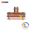 FRABO Pressfitting Kombi T-Stück reduziert I/I/I, 28 x 15 x 28mm, Gas Wasser, V Kontur