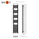 MERT Badheizkörper ROYAL 30 x 180cm, weiss, gerade, 3 Betriebsarten möglich