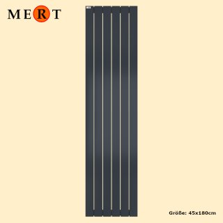 MERT Design Badheizkörper TEO anthrazit, Flachheizkörper, 45 x 180 cm, ohne Regale