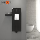 MERT Design Badheizkörper TEO tiefschwarz, Flachheizkörper, 45 x 180 cm 1 Regal links