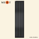 MERT Design Badheizkörper TEO tiefschwarz, Flachheizkörper, 45 x 180 cm 2 Regale links