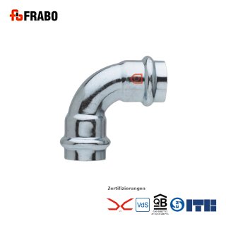 C-Stahl Pressfitting Bogen 90° I/I, 54mm, FRABOPRESS C-Steel, V-Kontur