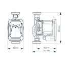 WITA Heizungspumpe HE 2 40/60, Hocheffizienzpumpe, 180mm, DN 32, AG 2"