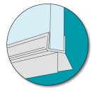 Duschtür Lippendichtung gebogen 2 x 55cm mit 2...