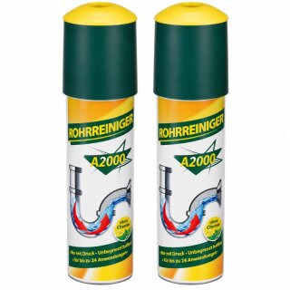 Steuber pureclean Rohrreiniger A2000 SET 2 x 150ml chemie freier Abflussreiniger