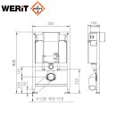 JOMO Tech Wand WC Element BH 82cm von vorn oder oben inkl. Drückerplatte