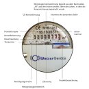 Wasserzähler 2 in1, 1/2 Zoll - 3/4 Zoll x 80mm 110mm 130mm