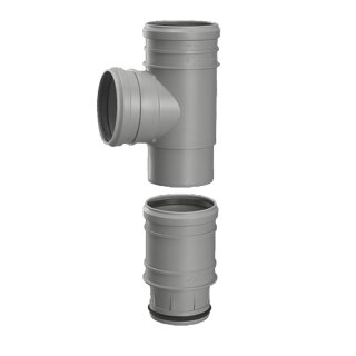 HTEA Schiebe-Abzweig TARA DN110 – Abwasser Schiebeabzweig für Fehlböden, 6681